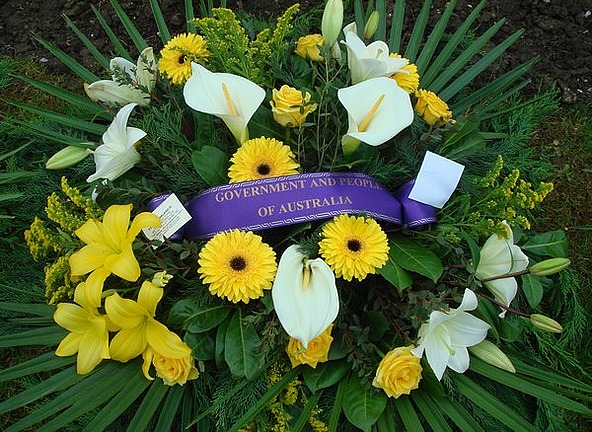 Wreath from Defence Dept