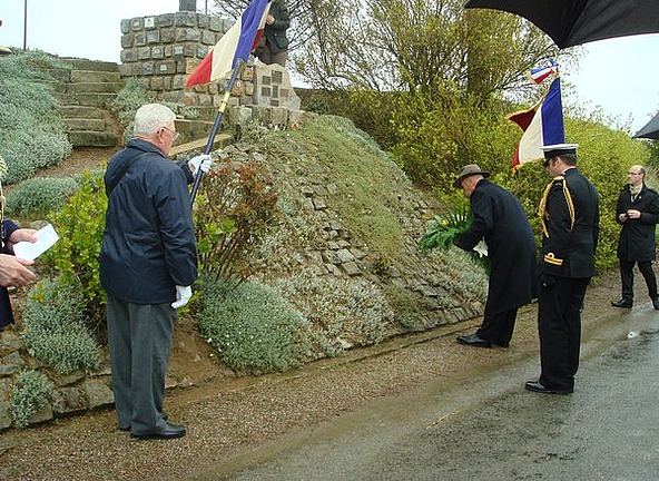 Wreath laying at Le Petite Croix