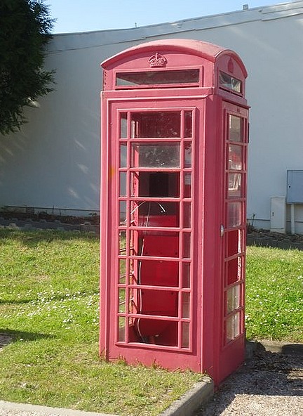 A red telephone booth??